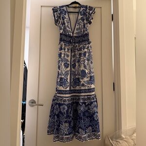 Off-White Shell Garden Maxi Dress